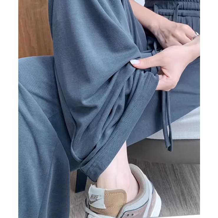 接触冷感風とろみ素材ハイウエスト美脚ワイドパンツ【SHOPLIST限定 新作 春 | SEU | 詳細画像14 
