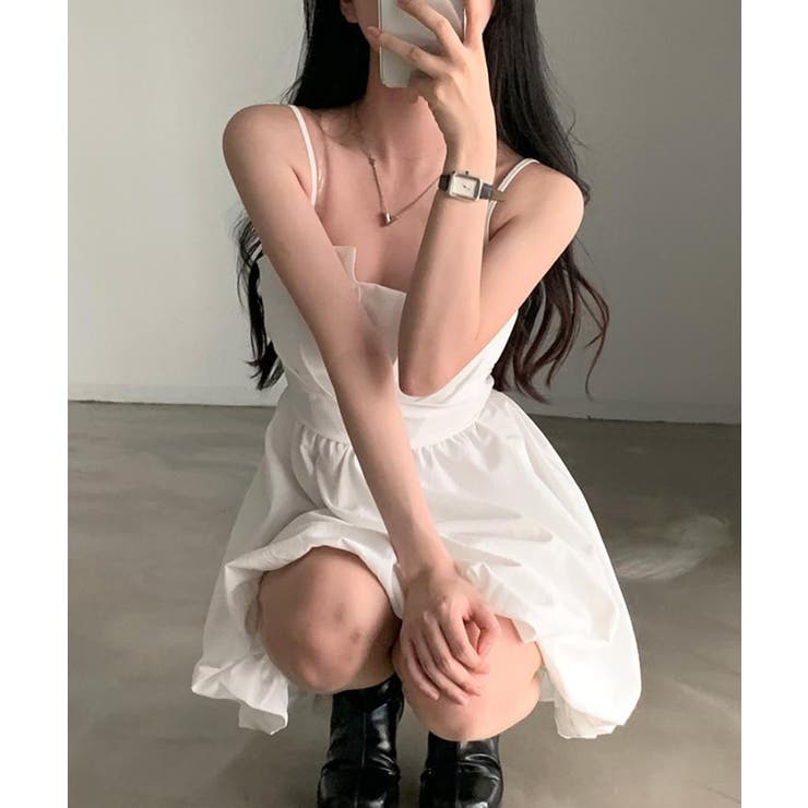 バックリボンバルーンミニワンピース【SHOPLIST限定 新作 春 夏 秋】 | SEU | 詳細画像5 