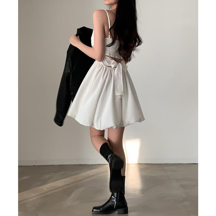 バックリボンバルーンミニワンピース【SHOPLIST限定 新作 春 夏 秋】 | SEU | 詳細画像12 