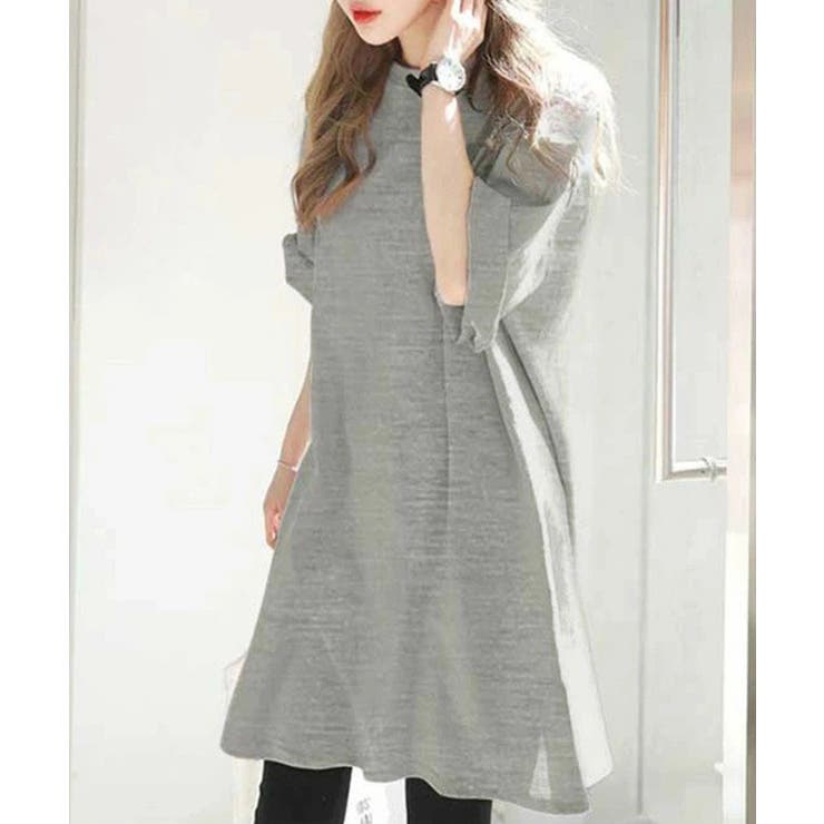 グレー | チュニックTシャツ【SHOPLIST限定 新作 春 夏 秋】 | SEU