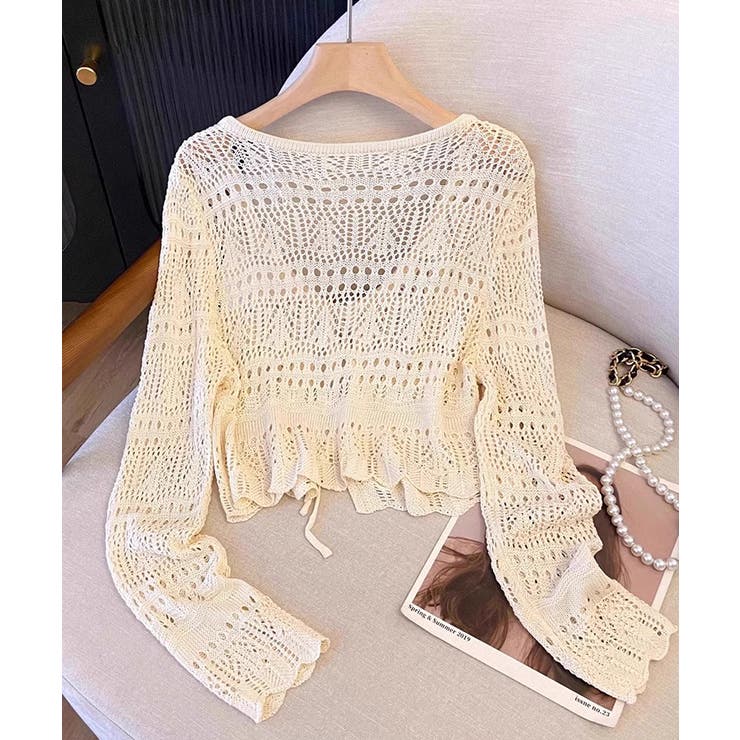 クロシェ編みサマーニットカーディガン シアートップス【SHOPLIST限定 新作 | SEU | 詳細画像24 