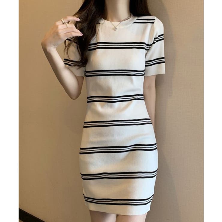 ボーダーニットワンピース【SHOPLIST限定 新作 春 夏 秋】 | SEU | 詳細画像6 