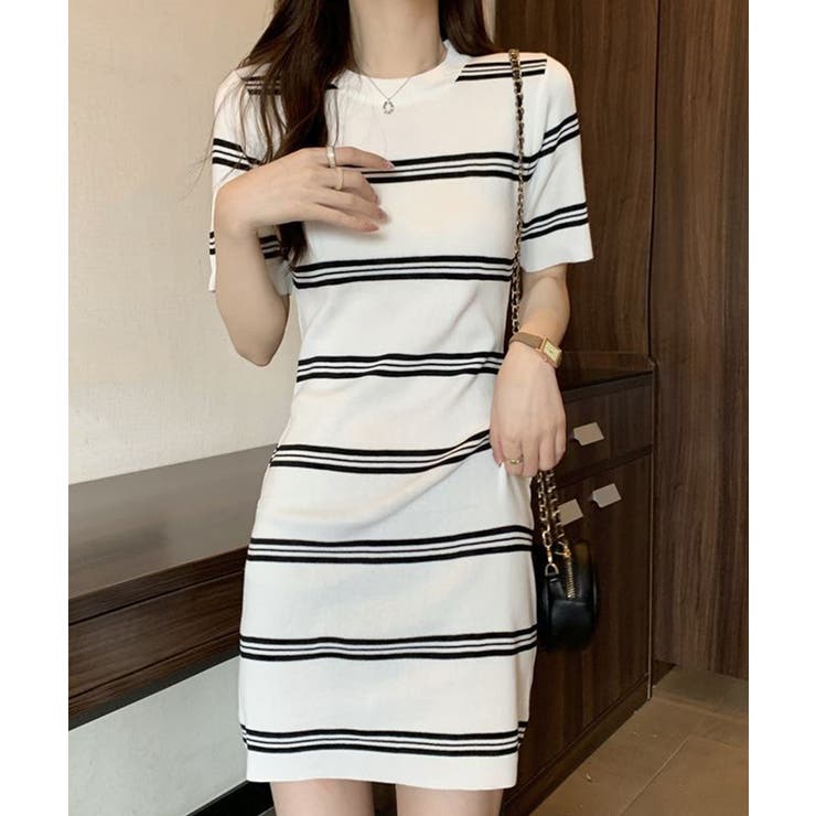 ボーダーニットワンピース【SHOPLIST限定 新作 春 夏 秋】 | SEU | 詳細画像5 