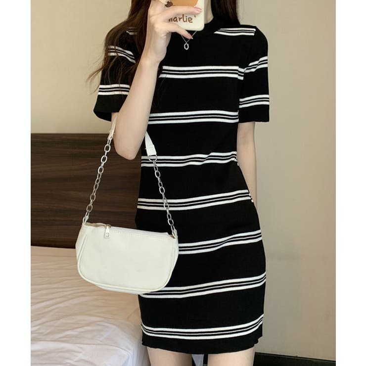 ボーダーニットワンピース【SHOPLIST限定 新作 春 夏 秋】 | SEU | 詳細画像7 