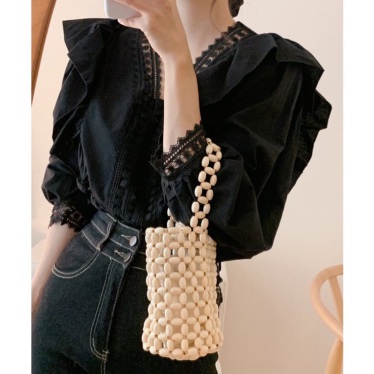 Vネックフリルレースブラウス【SHOPLIST限定 新作 春 夏 秋】 | SEU | 詳細画像15 