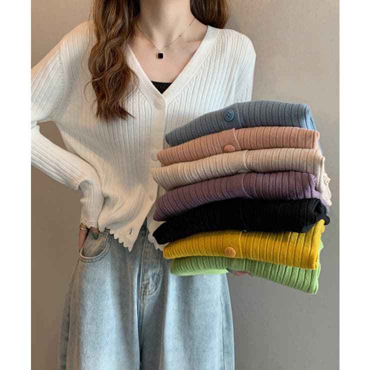 Vネックリブニットカーディガン【SHOPLIST限定 新作 春 夏 秋 冬】 | SEU | 詳細画像23 