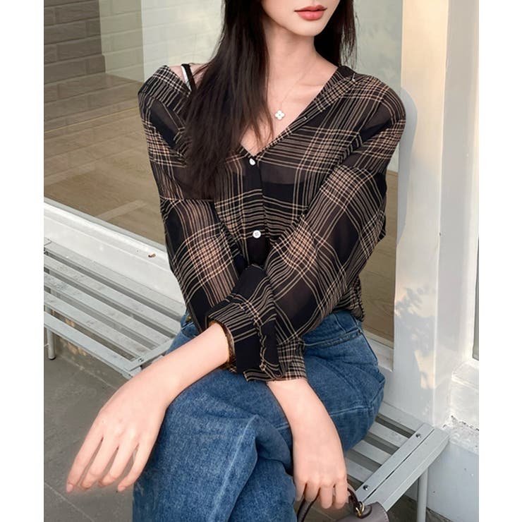 シアーチェックシャツ【SHOPLIST限定 新作 春 夏 秋 冬】 | SEU | 詳細画像19 