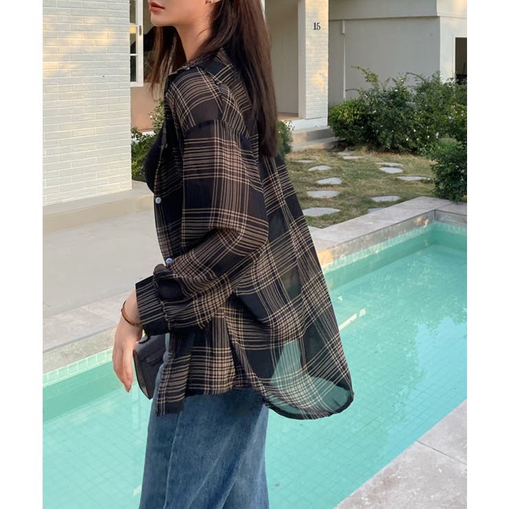 シアーチェックシャツ【SHOPLIST限定 新作 春 夏 秋 冬】 | SEU | 詳細画像21 