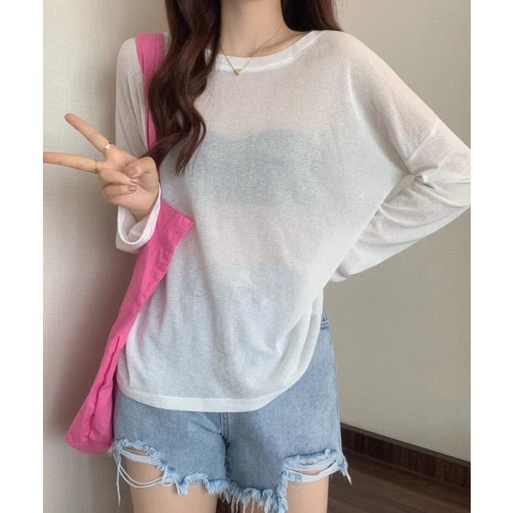 【8色選べる】長袖シアートップス 日焼け対策 冷房対策【SHOPLIST限定 | SEU | 詳細画像4 