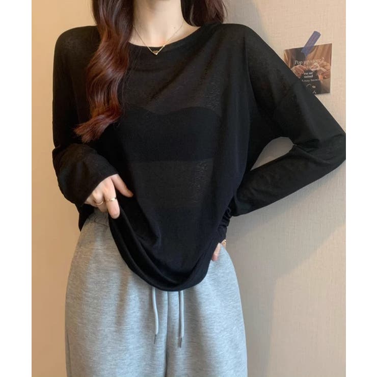 【8色選べる】長袖シアートップス 日焼け対策 冷房対策【SHOPLIST限定 | SEU | 詳細画像24 