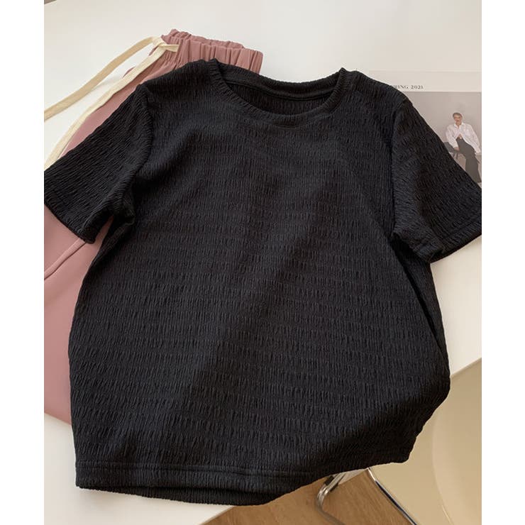 ぽこぽこ素材の涼感シアサッカー風 半袖トップス【SHOPLIST限定 新作 | SEU | 詳細画像30 