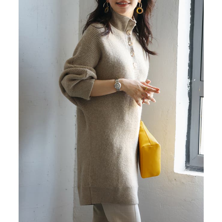 カジュアルハイネックニットチュニック | SAISON DE PAPILLON  | 詳細画像5 