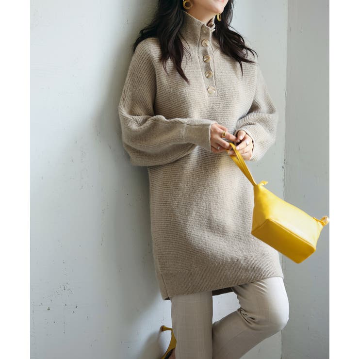 カジュアルハイネックニットチュニック | SAISON DE PAPILLON  | 詳細画像7 