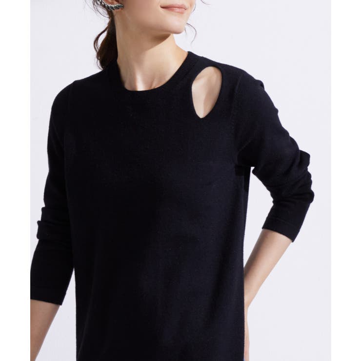 ショルダースリットニットワンピース[品番:DSSW0001912 ショルダースリットニットワンピース[品番:DSSW0001912