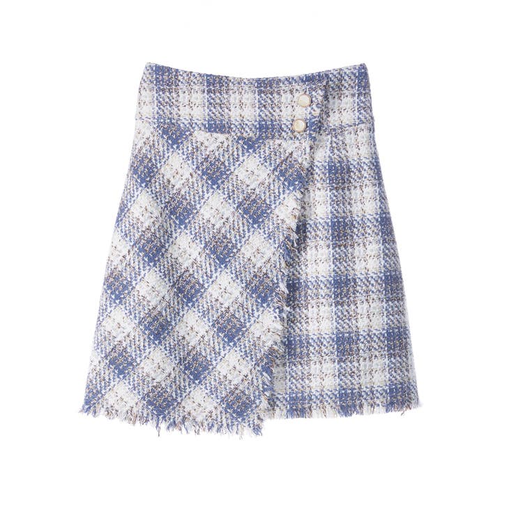 ツイードラップ風ミニスカート[品番：DSSW0001981]｜SAISON DE