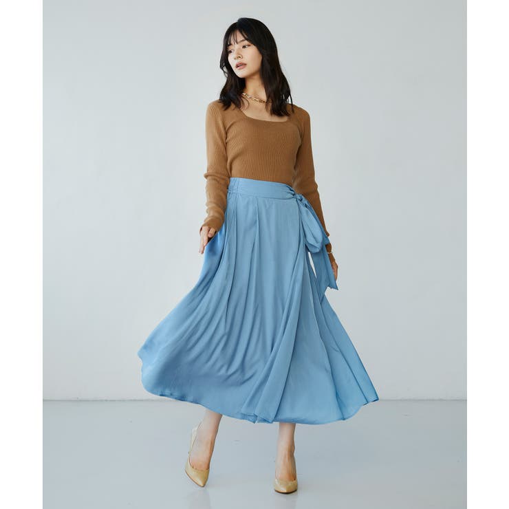 巻きスカート風ロングスカート[品番：DSSW0001883]｜SAISON DE