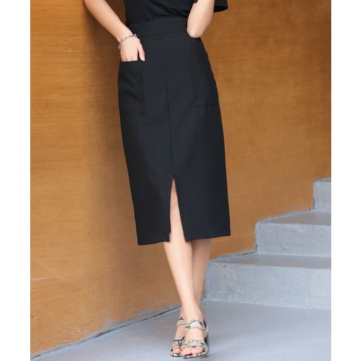 センタースリット入りタイトスカート[品番：DSSW0001264