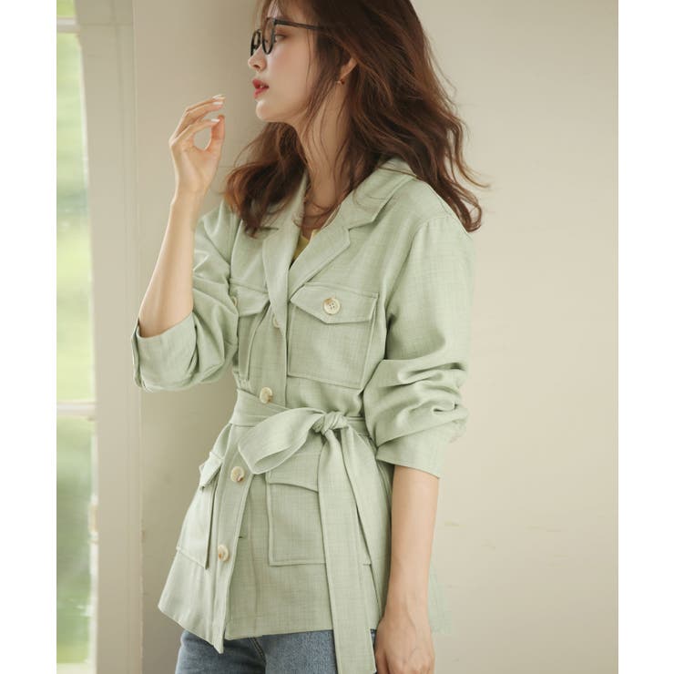 サファリジャケット 長袖 秋 品番 Dssw Saison De Papillon セゾン ド パピヨン のレディースファッション 通販 Shoplist ショップリスト