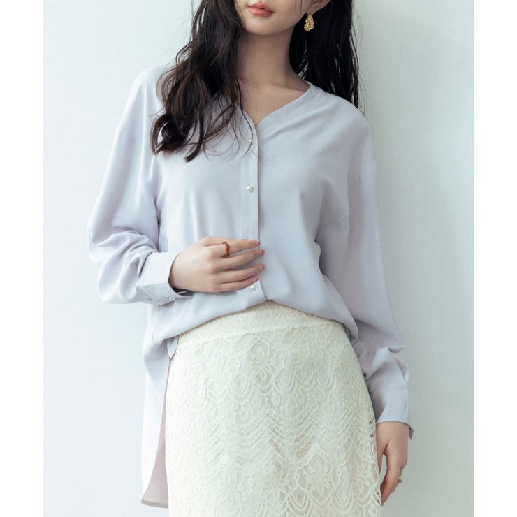 PLST - PLST  Vネックフレンチシフォンブラウス　他4枚 未使用☆PLSTプラステ Vネック フレンチスリーブ ブラウス