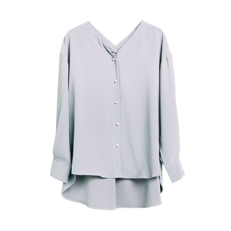 バックVネックシフォンブラウス | SAISON DE PAPILLON  | 詳細画像15 