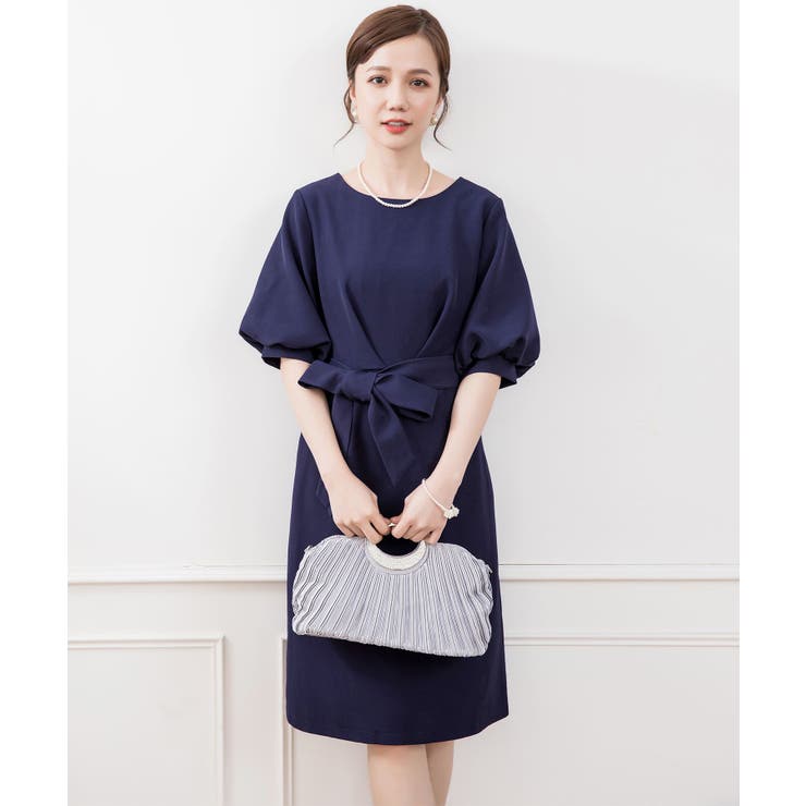 ふんわりバルーンスリーブ＆ウエストリボン付きワンピース | DRESS+ | 詳細画像43 