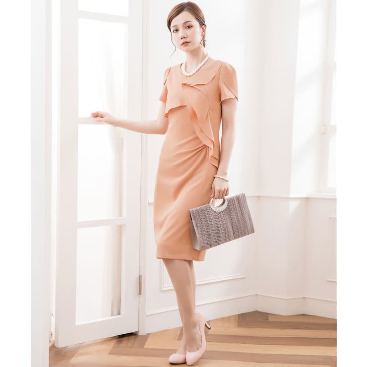 ピンク | 結婚式 ワンピース 大きいサイズ | DRESS+