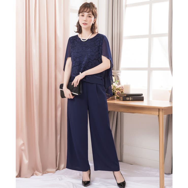 ネイビー | 結婚式 パーティードレス 大きいサイズ | DRESS+