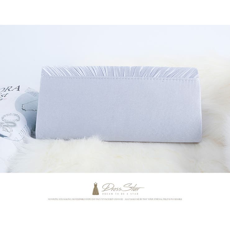 パールビジューラディアルサテンプリーツバッグ | DRESS+ | 詳細画像5 