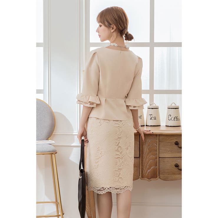結婚式ワンピース・お呼ばれパーティードレス/スカートレースセットアップドレス | DRESS+ | 詳細画像20 