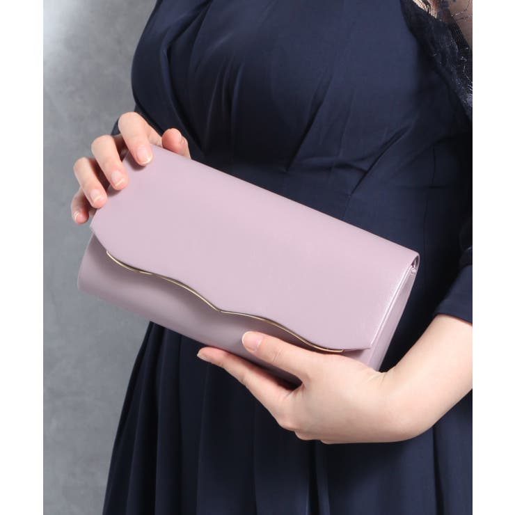 ラベンダー | パーティーバッグ  2WAY チェーン付き 結婚式卒業式 成人式 | DRESS+