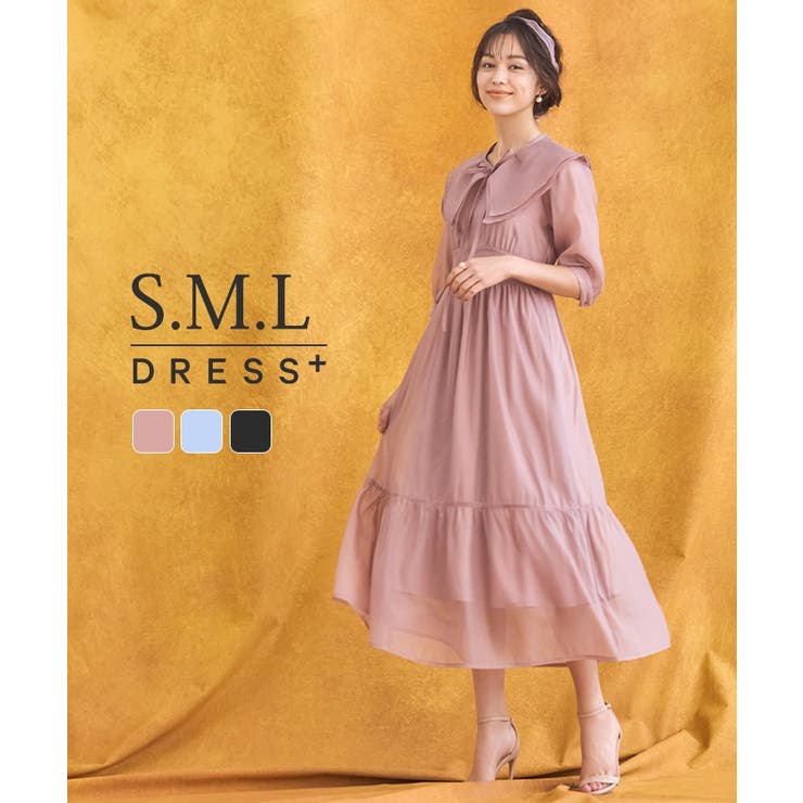 ワンピース シアー素材 ケープ付き ミモレ丈パーティードレス卒業式  成人式[品番：DSSW0003026]｜DRESS+（ドレスプラス）のレディースファッション通販｜SHOPLIST（ショップリスト）