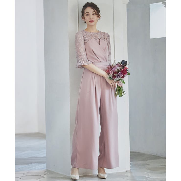 ドレスプラス DRESS+ レースブラウス ジャンプスーツ