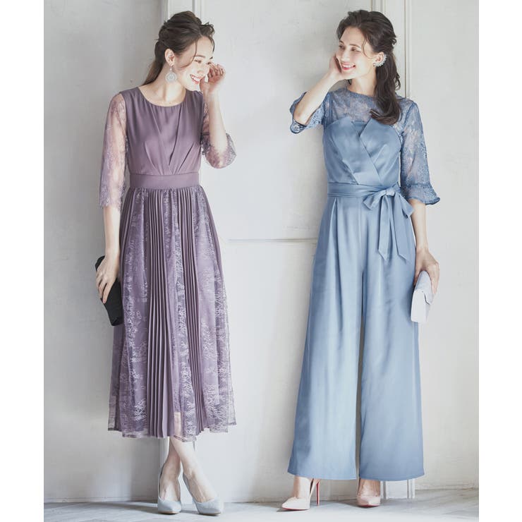ドレスプラス DRESS+ レースブラウス ジャンプスーツ
