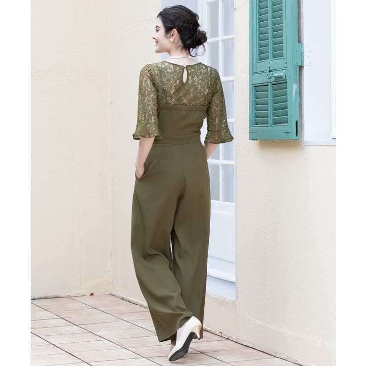 ドレスプラス DRESS+ レースブラウス ジャンプスーツ