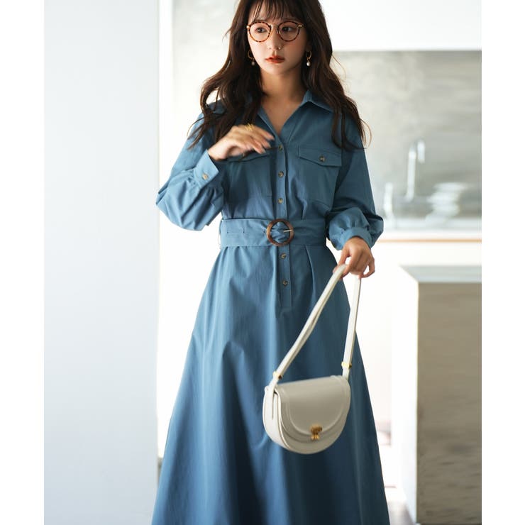 Donna Karan ベルト付きシャツワンピース ベルト付きシャツワンピース ウィメンズ(M キナリ): ワンピース