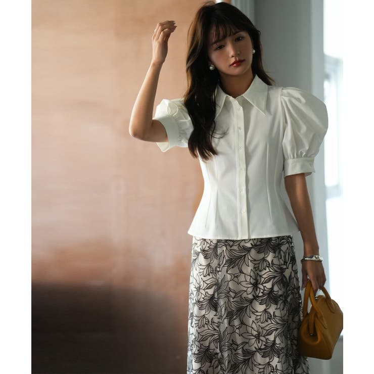 パワーショルダースタイルアップブラウス | SAISON DE PAPILLON  | 詳細画像9 