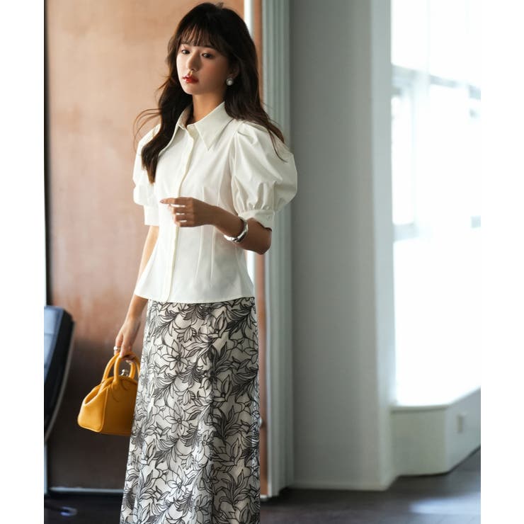 パワーショルダースタイルアップブラウス | SAISON DE PAPILLON  | 詳細画像10 