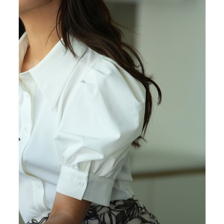 パワーショルダースタイルアップブラウス | SAISON DE PAPILLON  | 詳細画像13 