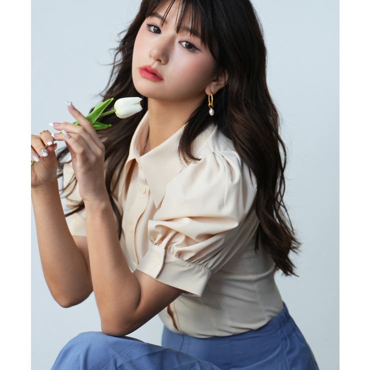 パワーショルダースタイルアップブラウス | SAISON DE PAPILLON  | 詳細画像16 