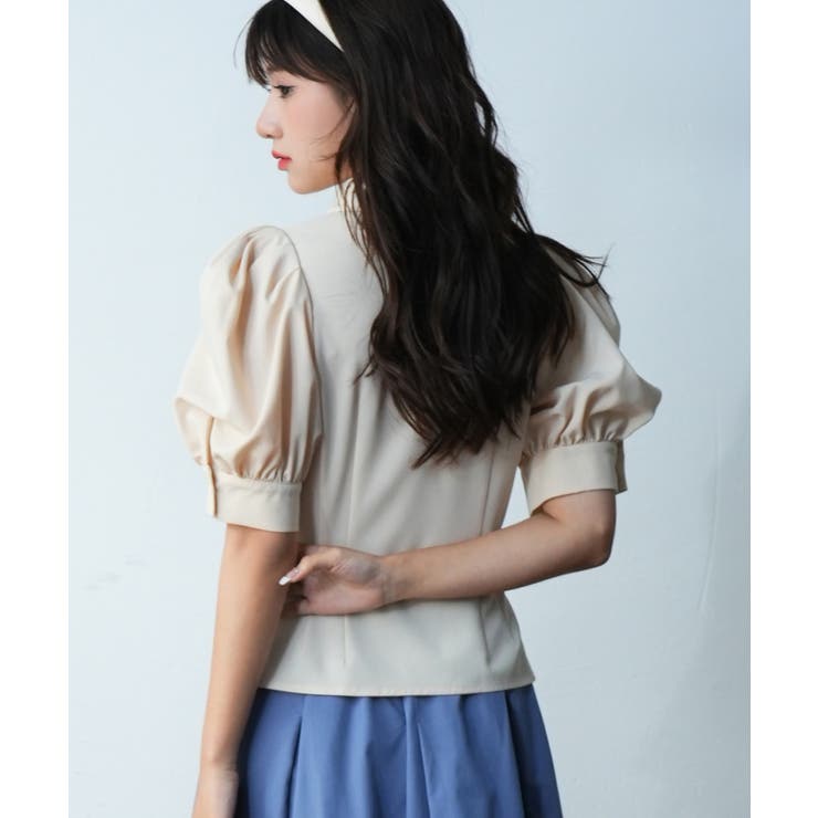 パワーショルダースタイルアップブラウス | SAISON DE PAPILLON  | 詳細画像17 