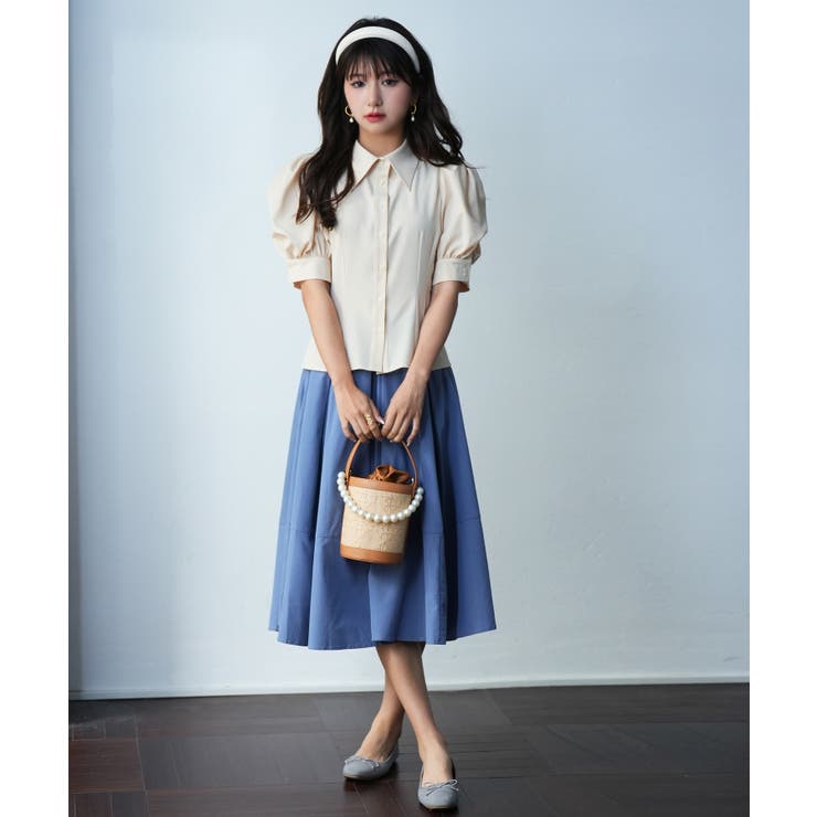 パワーショルダースタイルアップブラウス | SAISON DE PAPILLON  | 詳細画像18 