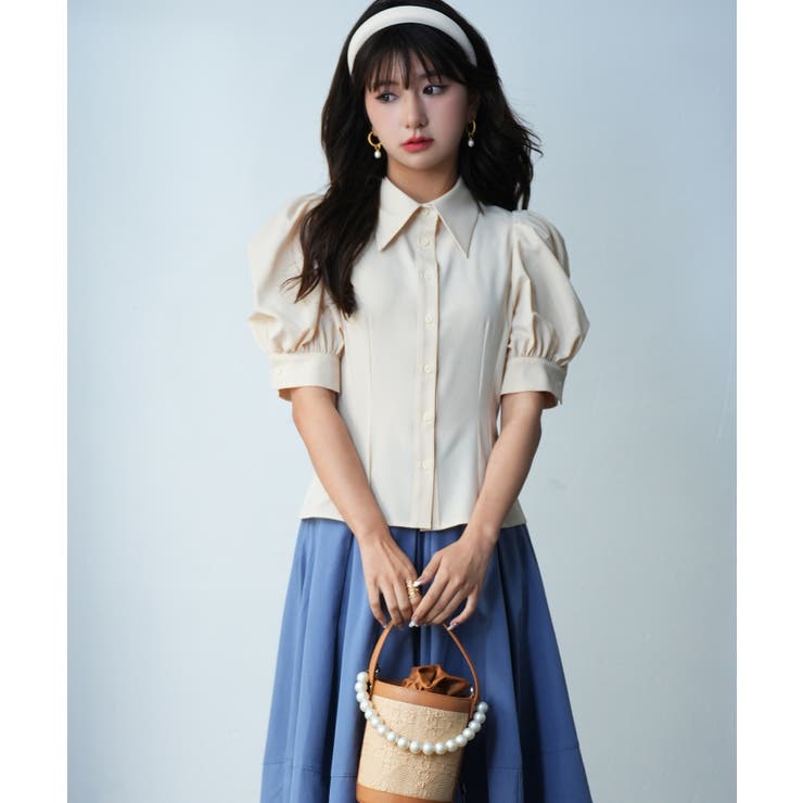 パワーショルダースタイルアップブラウス | SAISON DE PAPILLON  | 詳細画像20 