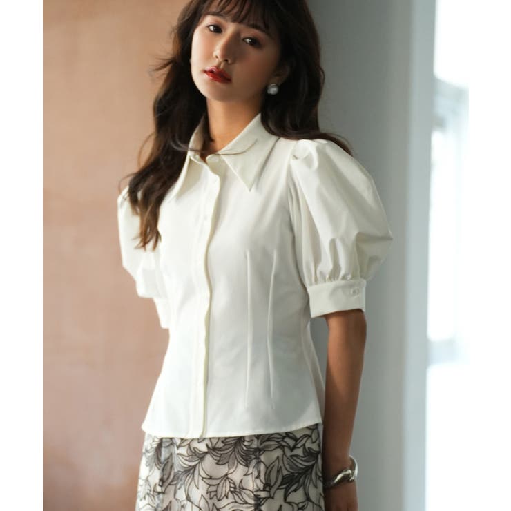 パワーショルダースタイルアップブラウス | SAISON DE PAPILLON  | 詳細画像4 