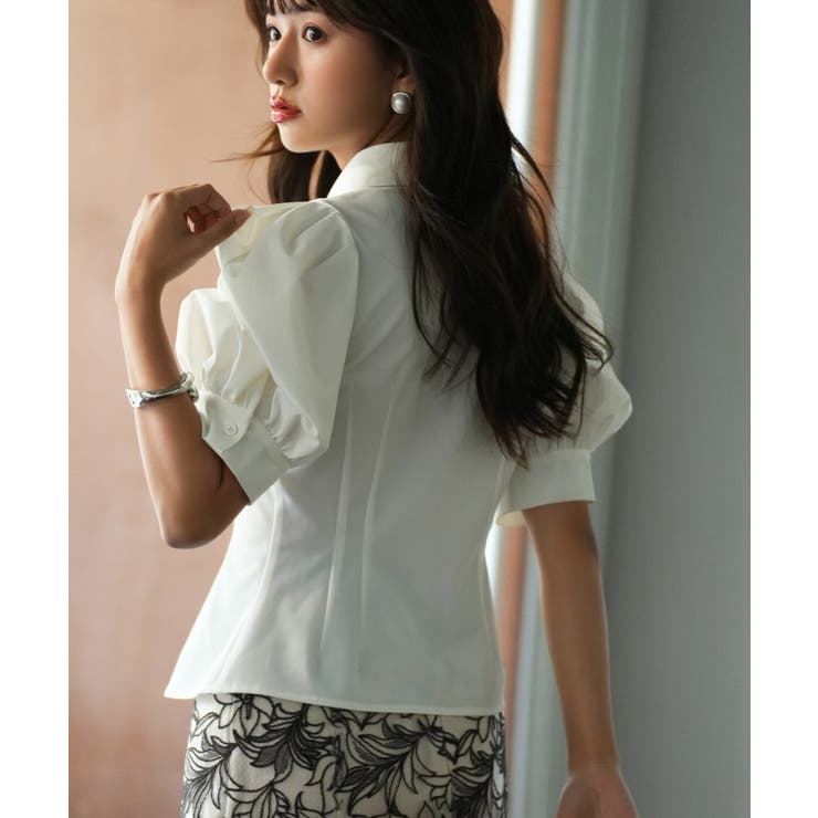 パワーショルダースタイルアップブラウス | SAISON DE PAPILLON  | 詳細画像5 