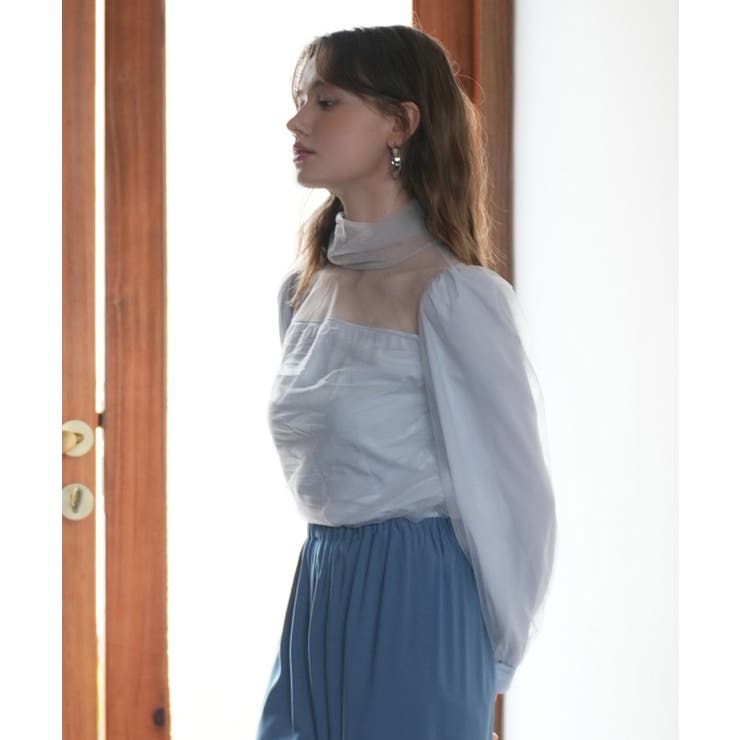 プチハイネックショート丈チュールトップス | SAISON DE PAPILLON  | 詳細画像10 