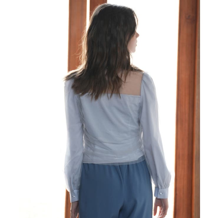 プチハイネックショート丈チュールトップス | SAISON DE PAPILLON  | 詳細画像12 