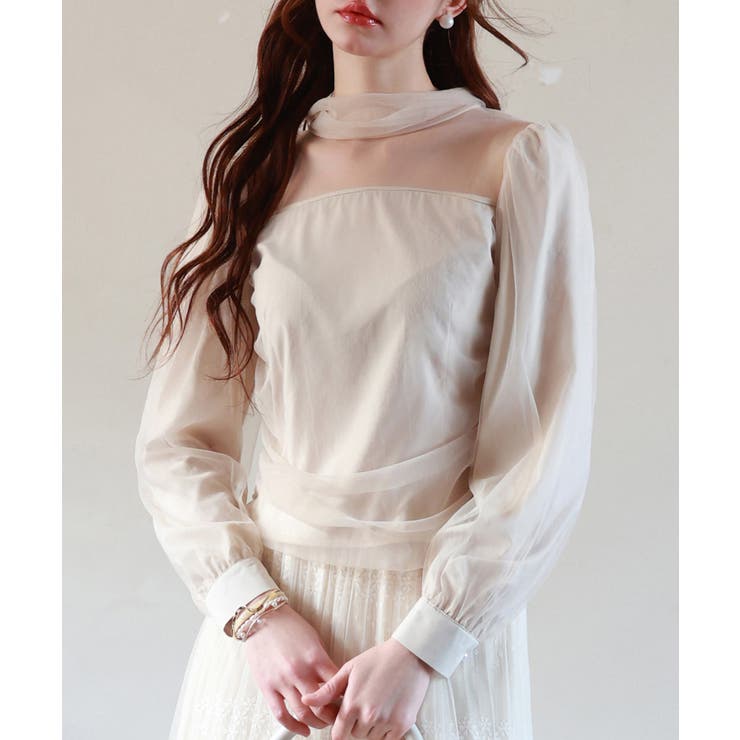 プチハイネックショート丈チュールトップス | SAISON DE PAPILLON  | 詳細画像25 