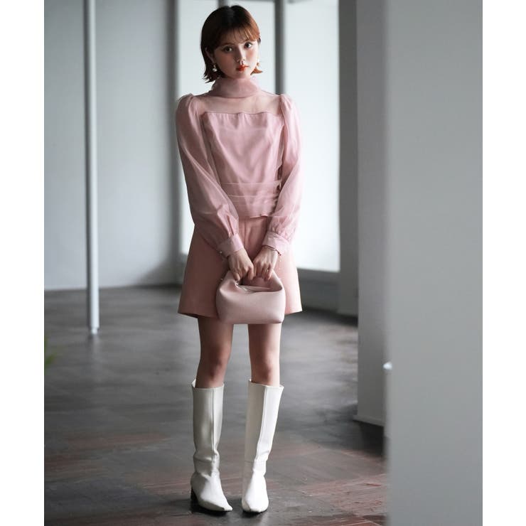 プチハイネックショート丈チュールトップス | SAISON DE PAPILLON  | 詳細画像34 