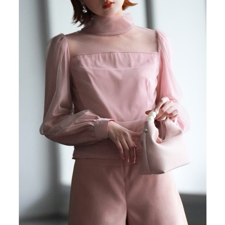 プチハイネックショート丈チュールトップス | SAISON DE PAPILLON  | 詳細画像36 