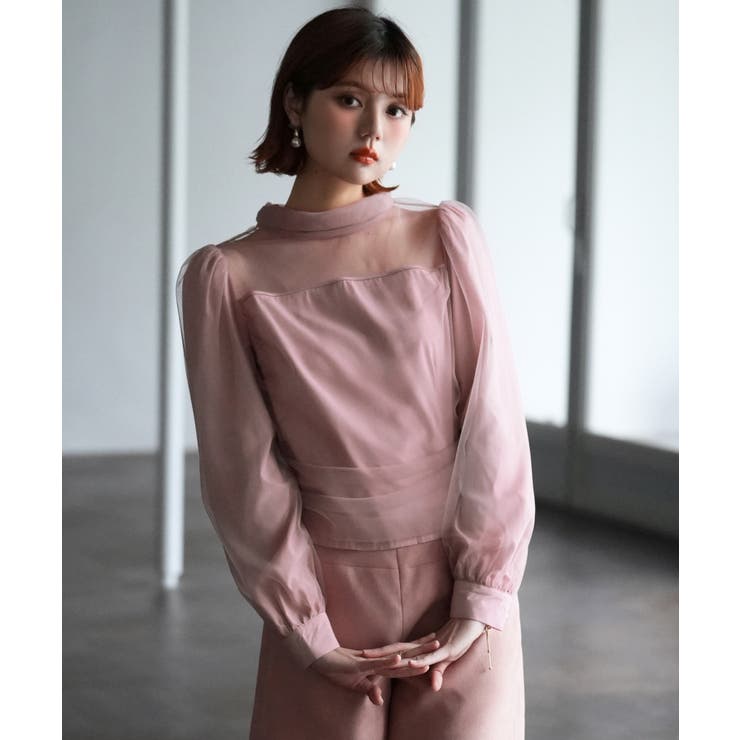 プチハイネックショート丈チュールトップス | SAISON DE PAPILLON  | 詳細画像37 